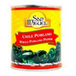 San Miguel Chilli Poblano Entero 780 g (Tin) – Whole Chilli Poblano Pepper