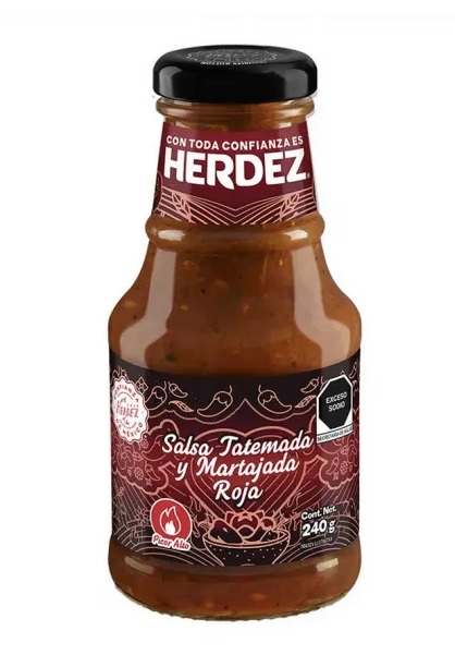 Herdez, Salsa Tatemada y Mortajada Roja, 240g (Glass)