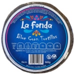 La Fonda, Blue Corn Tortillas, 15cm, 500g (Package)