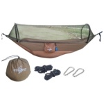 Hammock Nylon, 270×140, Brown Colour + Mosquito Net