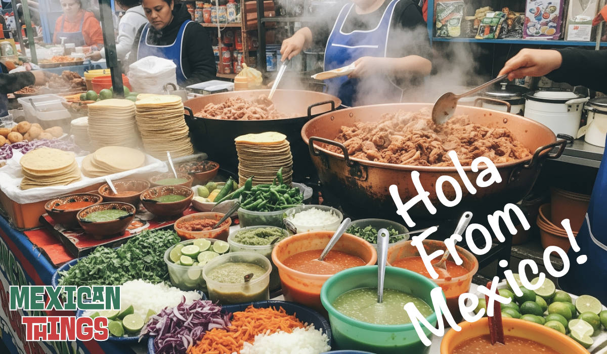 A food stalll in a Mexican market